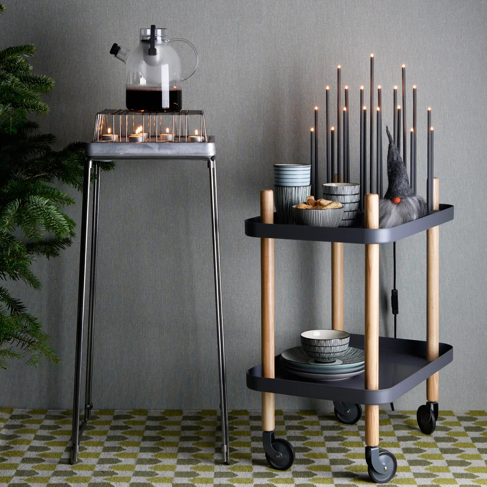 Soporte para portavelas Stumpastaken, plata Born In Sweden