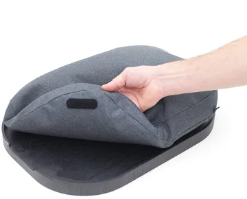 Bandeja antideslizante para el regazo CurveLine™  47×34 cm - Negro sauce-gris - Bosign