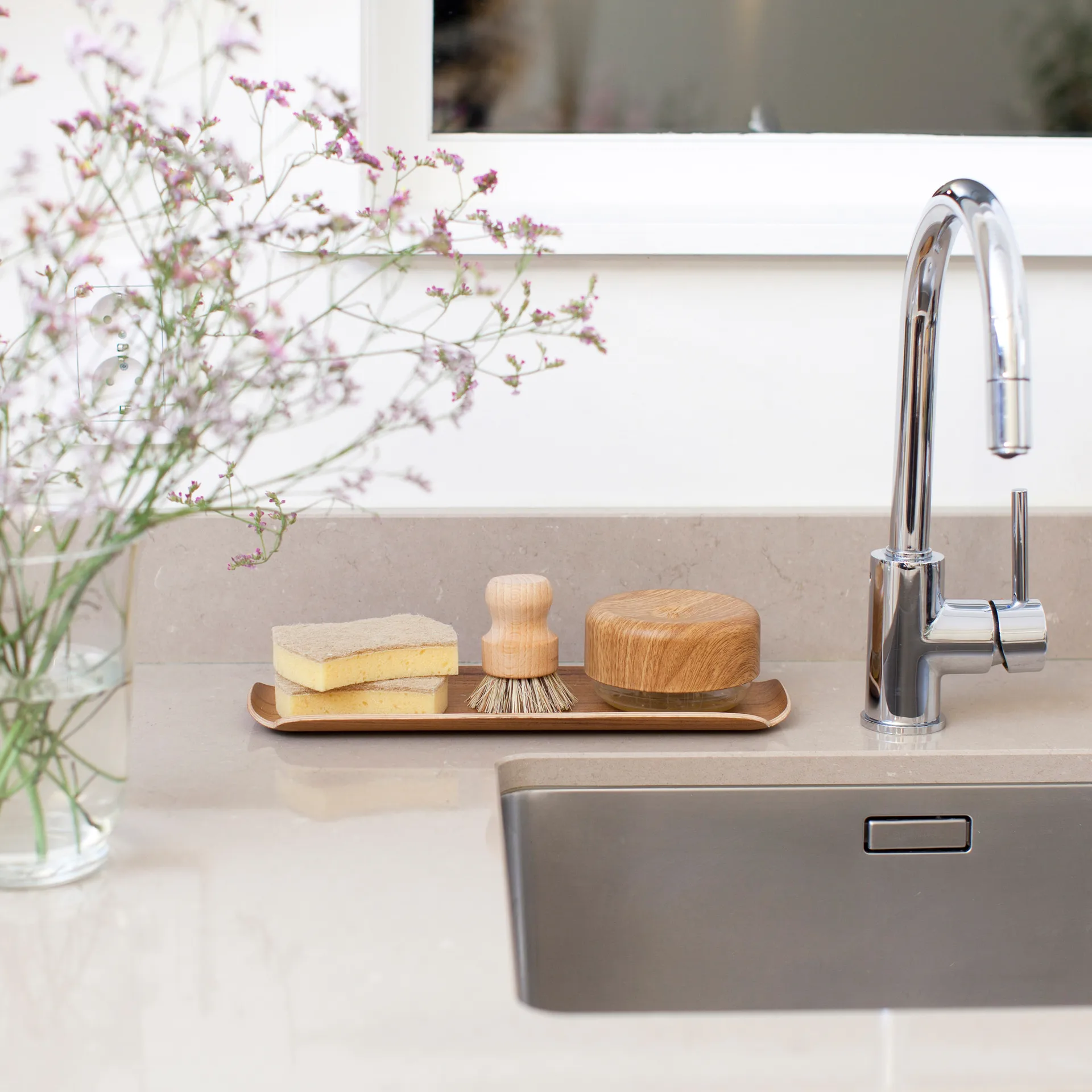 Bandeja de madera Bosign leaf, Nogal Bosign