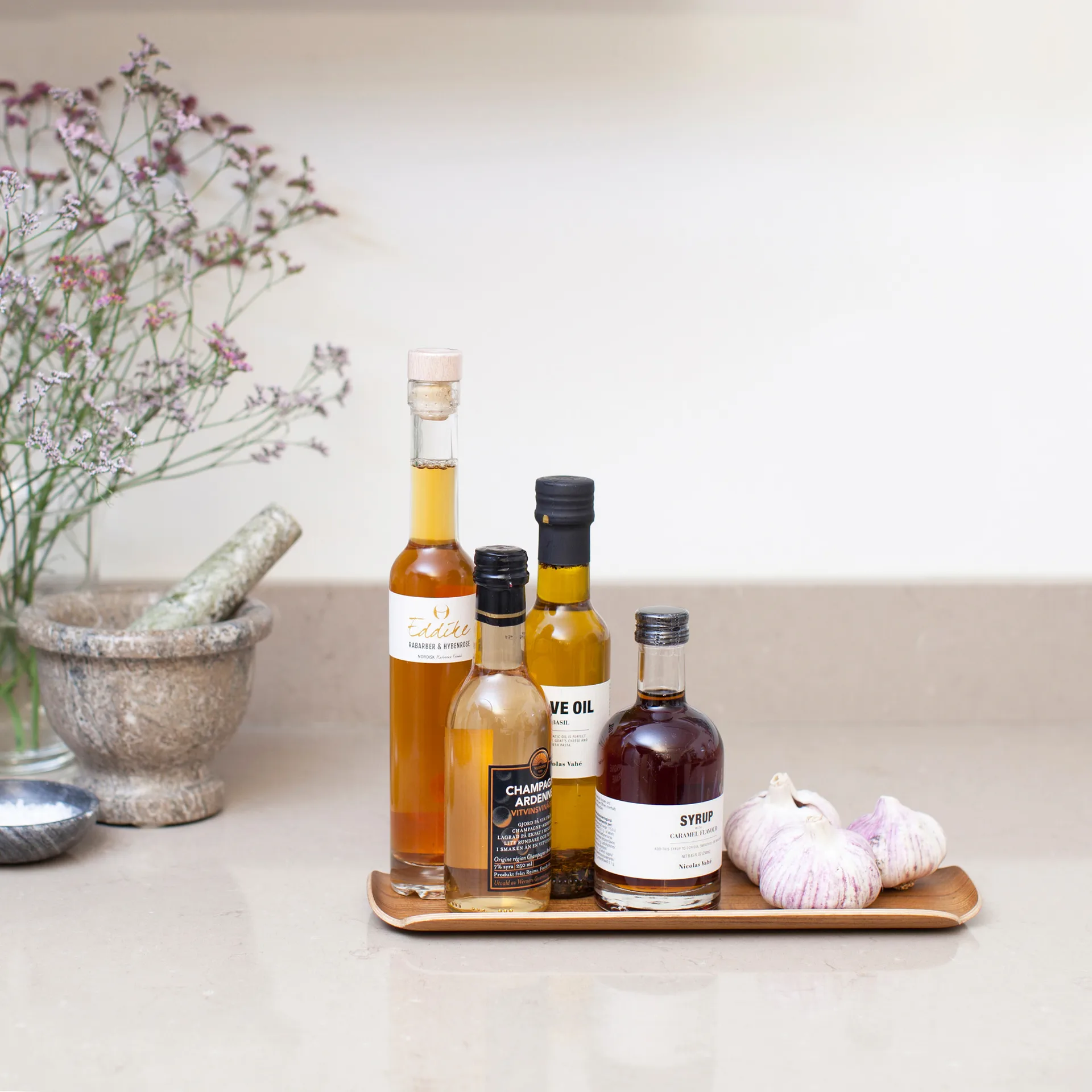 Bandeja de madera Bosign leaf, Nogal Bosign