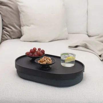 Bandeja de regazo CurveLine™ antideslizante 39×26 cm - Negro sauce-gris - Bosign