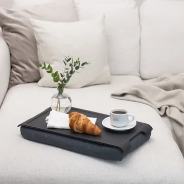 Bandeja de regazo Laptray antideslizante 43×23 cm - Negro sauce-gris - Bosign