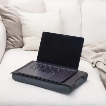 Bandeja de regazo Laptray antideslizante 43×23 cm - Negro sauce-gris - Bosign