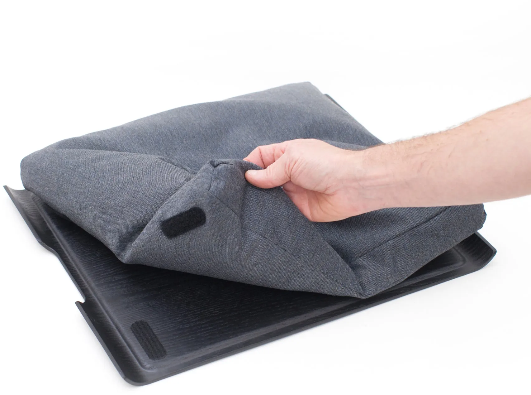 Bandeja de regazo Laptray antideslizante 46×38 cm, Negro sauce-gris Bosign