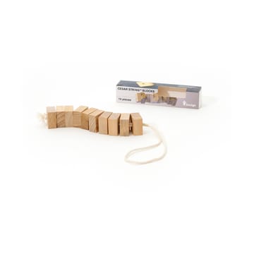 Bloque de fragancia Bosign de madera de cedro blanco con cuerda  - 10-pack - Bosign