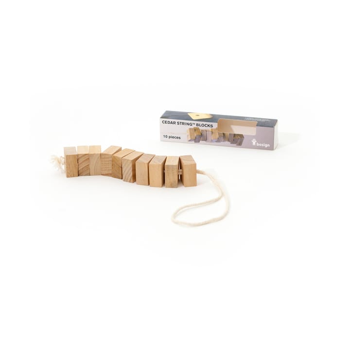 Bloque de fragancia Bosign de madera de cedro blanco con cuerda , 10-pack Bosign