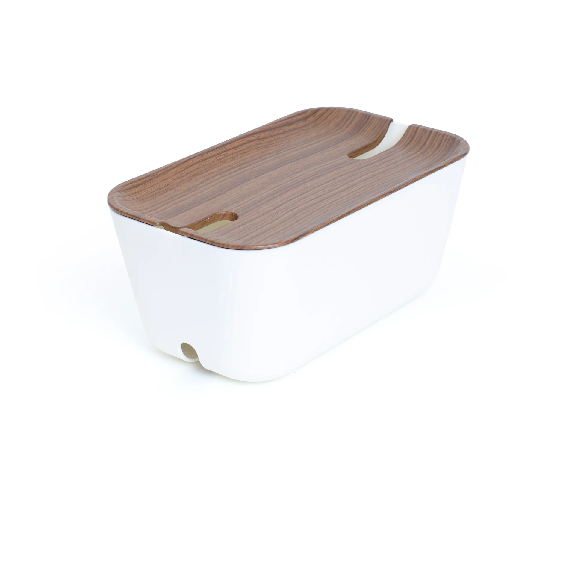 Caja para cables Cable Organiser M, decoración de madera oscura Bosign