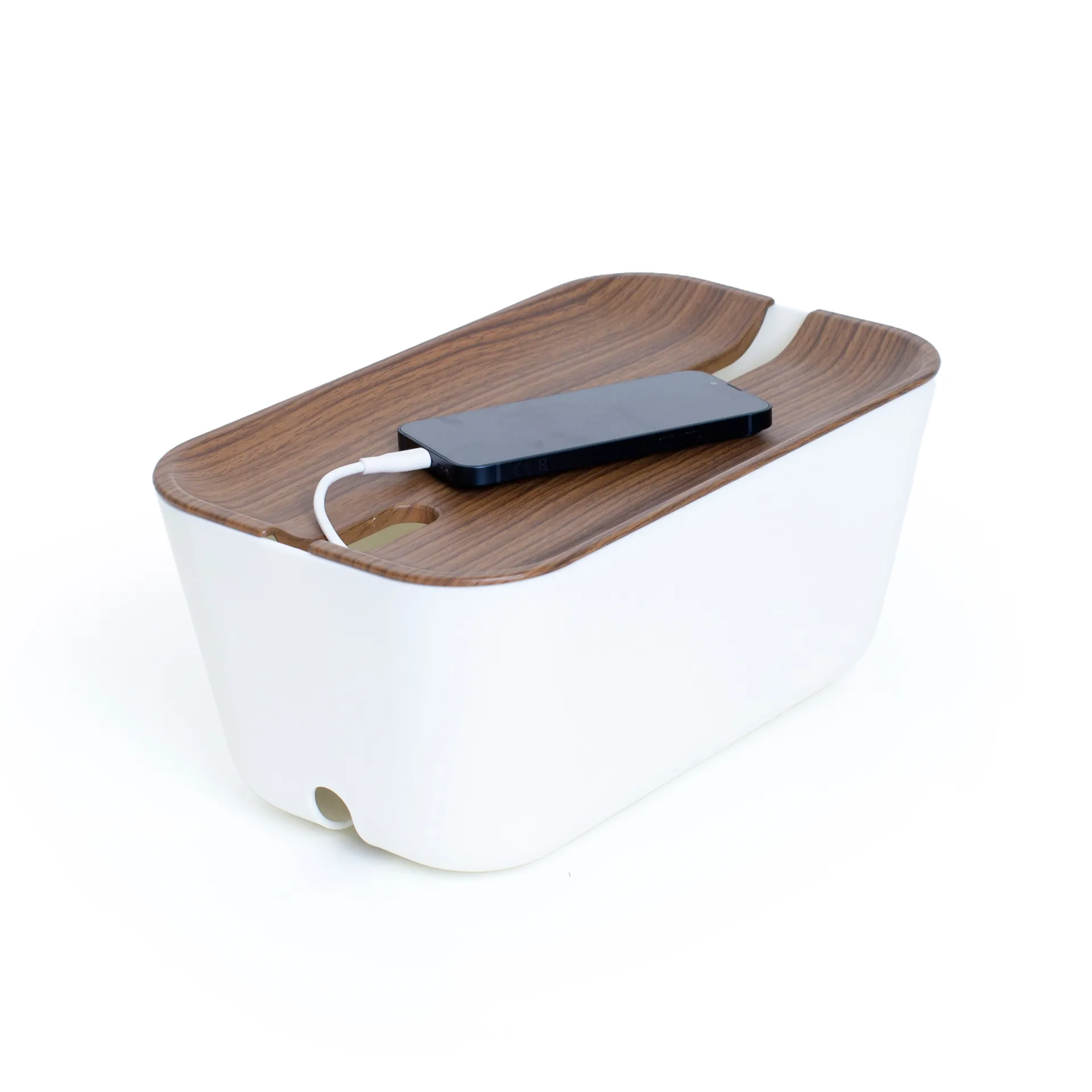 Caja para cables Cable Organiser M, decoración de madera oscura Bosign