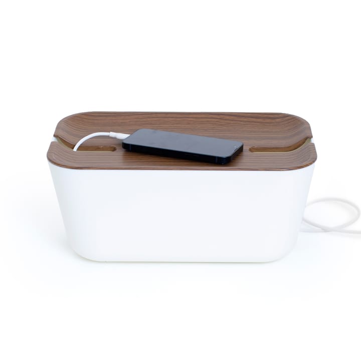 Caja para cables Cable Organiser M, decoración de madera oscura Bosign