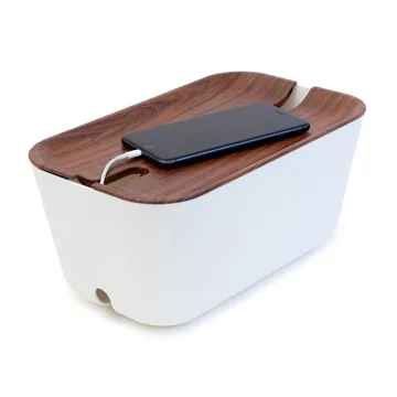Caja para cables Cable Organiser M - tapa impresión madera oscura - Bosign