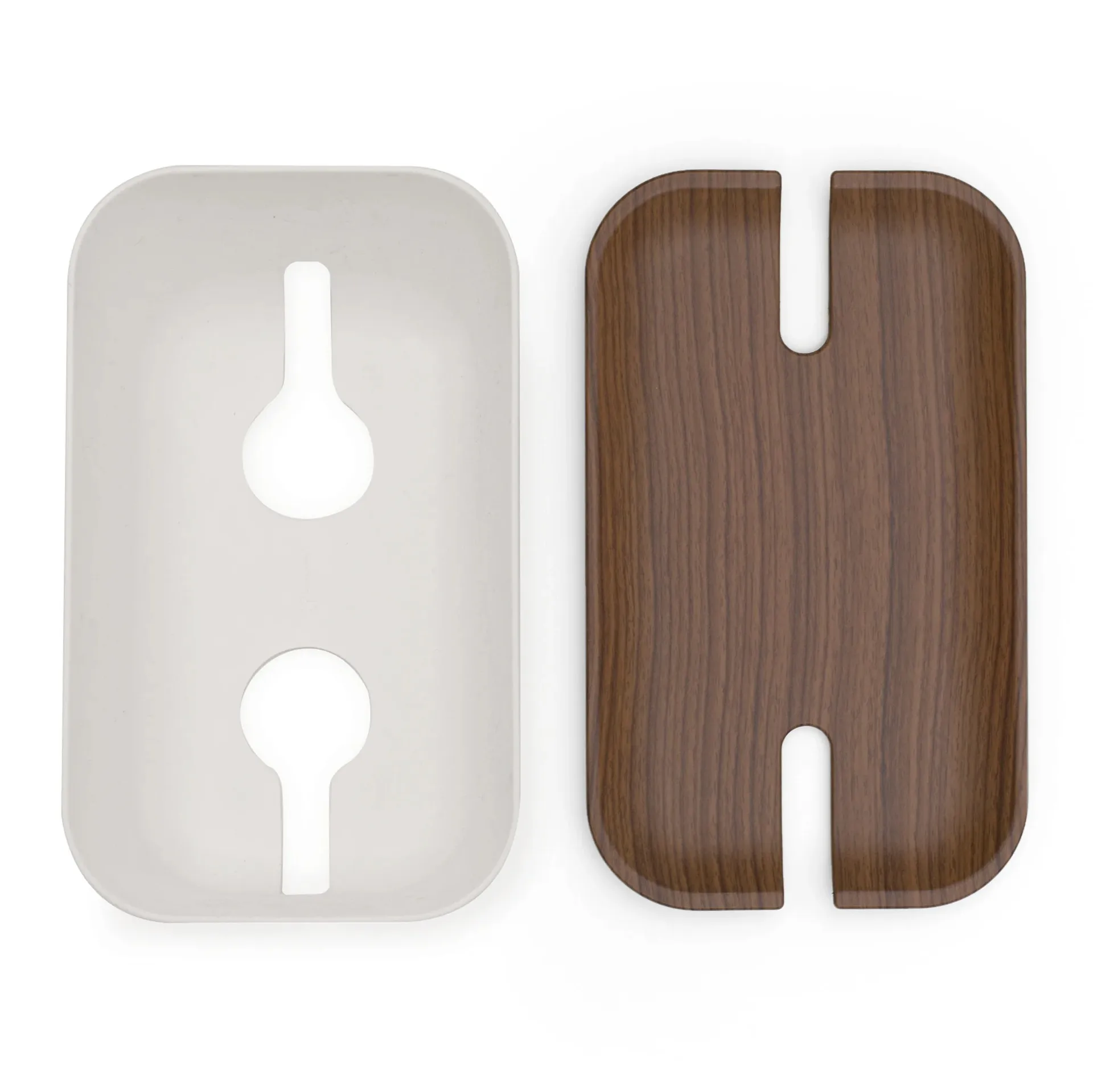 Caja para cables Cable Organiser M, tapa impresión madera oscura Bosign