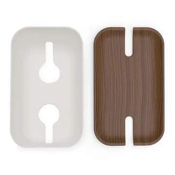 Caja para cables Cable Organiser M - tapa impresión madera oscura - Bosign