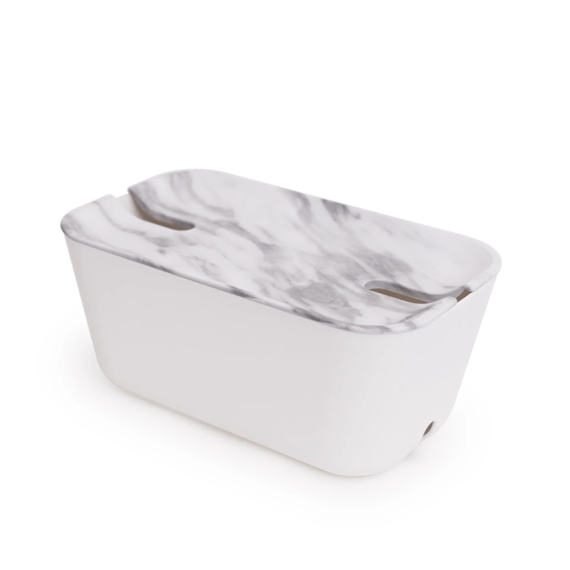 Caja para cables Cable Organiser M, tapa impresión mármol Bosign