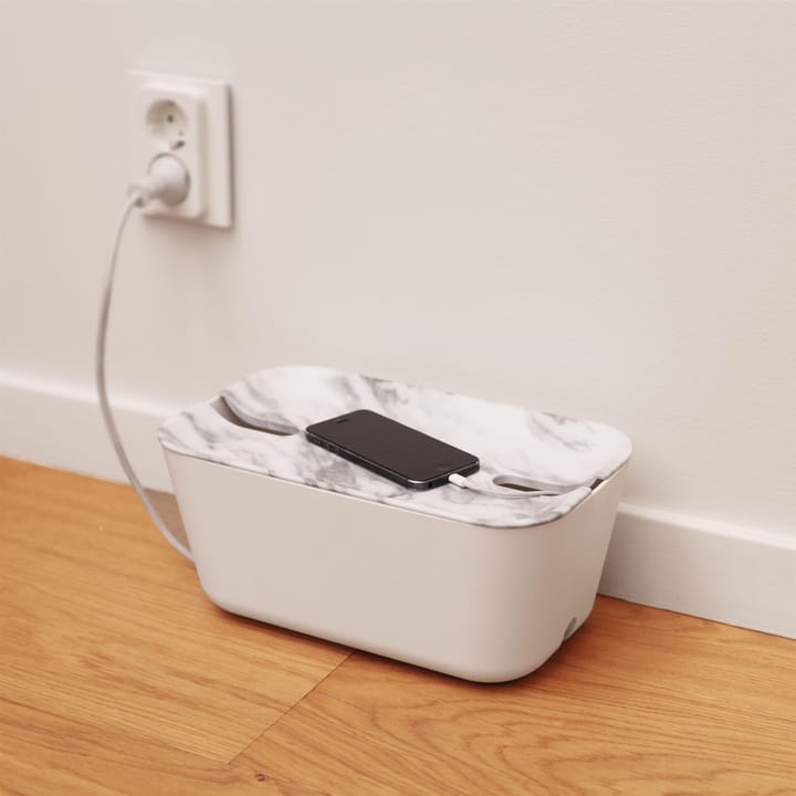 Caja para cables Cable Organiser M, tapa impresión mármol Bosign