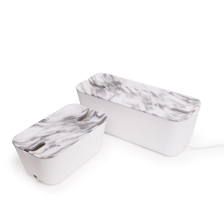 Caja para cables Cable Organiser M, tapa impresión mármol Bosign