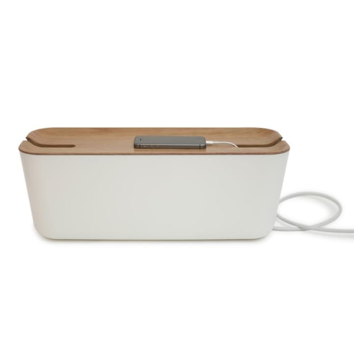 Caja para cables Cable Organiser XL, tapa impresión madera Bosign