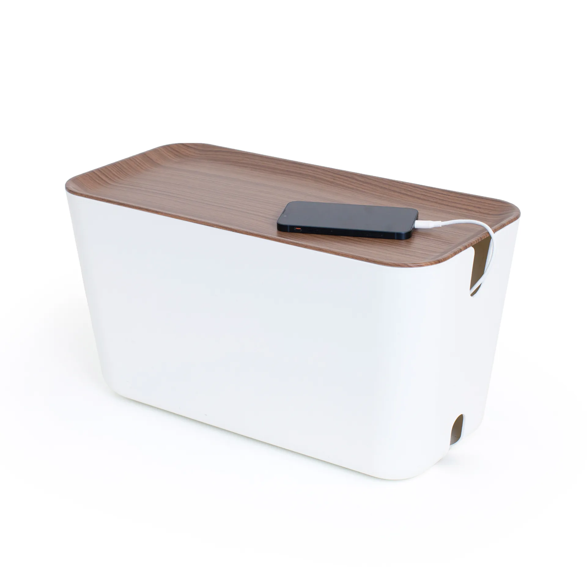 Colector de cables Cable Organiser XXL, decoración de madera oscura Bosign