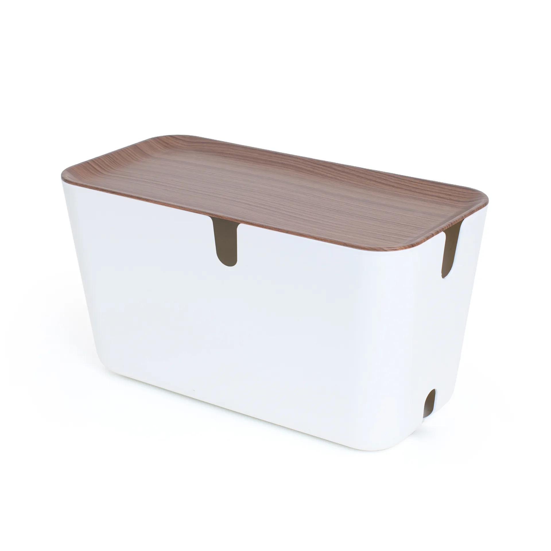 Colector de cables Cable Organiser XXL, decoración de madera oscura Bosign