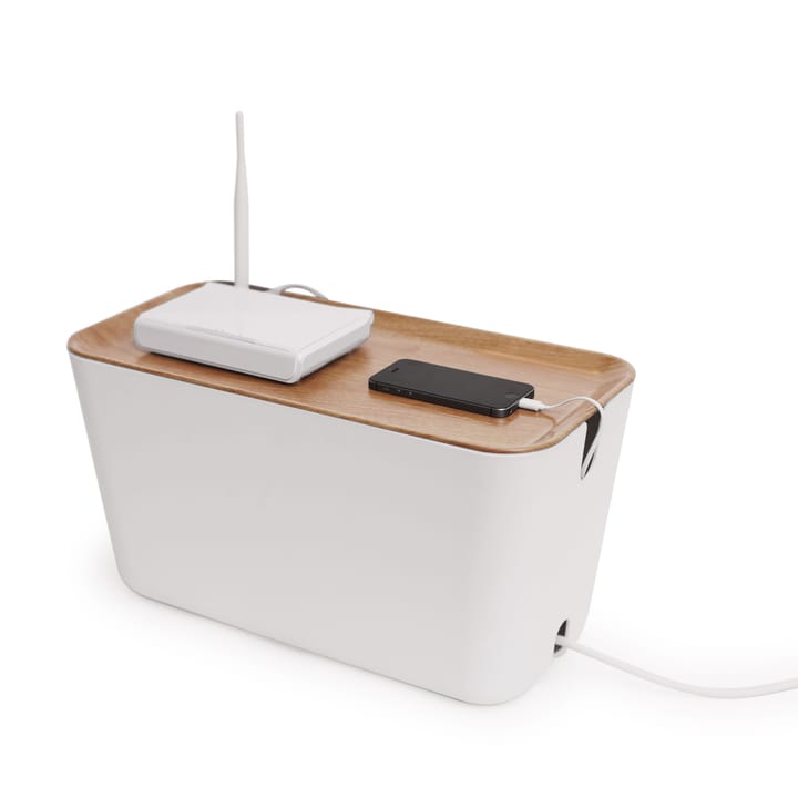 Colector de cables Cable Organiser XXL - madera-blanco - Bosign