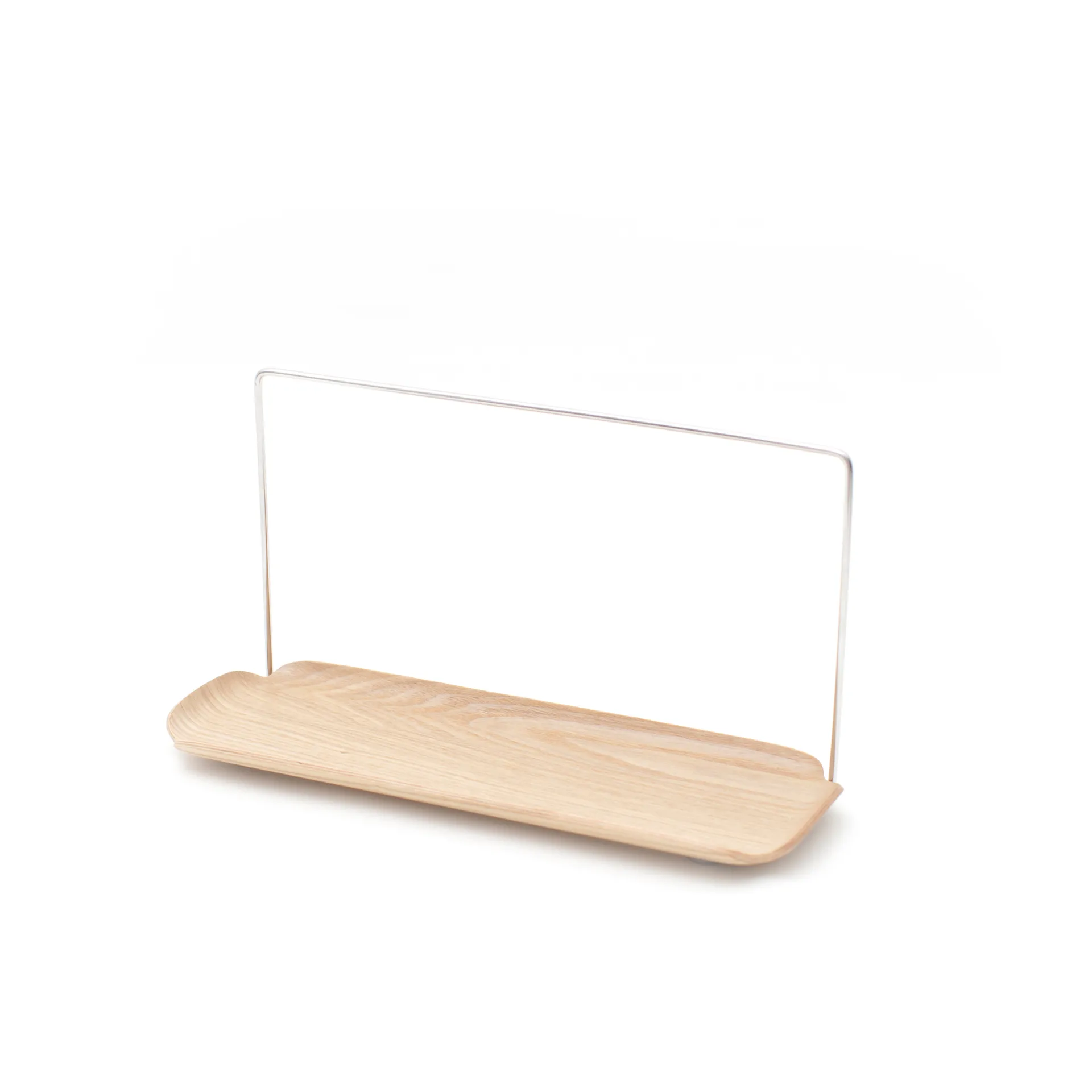 Estante para platos con soporte para paño LEAF, Álamo-acero inoxidable Bosign