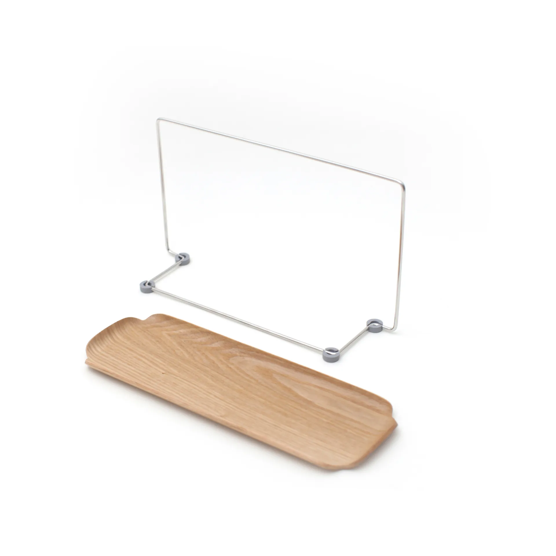 Estante para platos con soporte para paño LEAF, Álamo-acero inoxidable Bosign