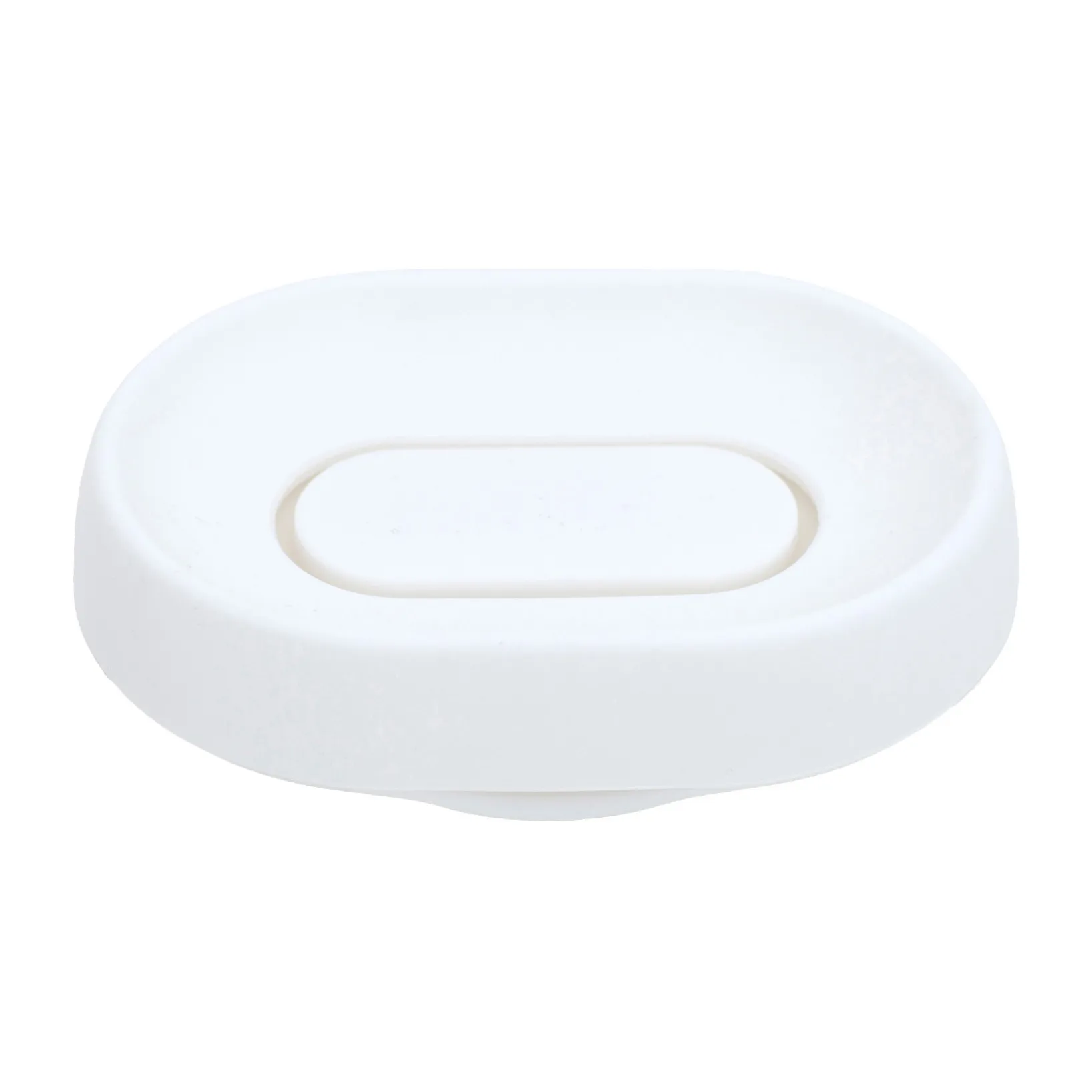 Jabonera con drenaje oculto silicona large, blanco Bosign