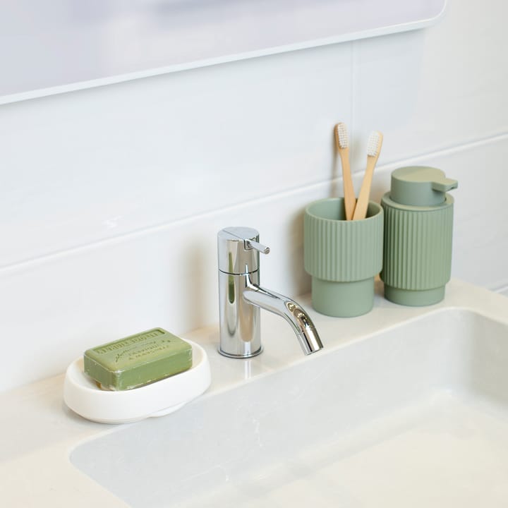 Jabonera con drenaje oculto silicona large, blanco Bosign