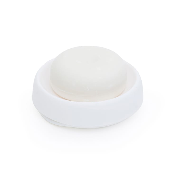 Jabonera con drenaje oculto silicona medium, blanco Bosign