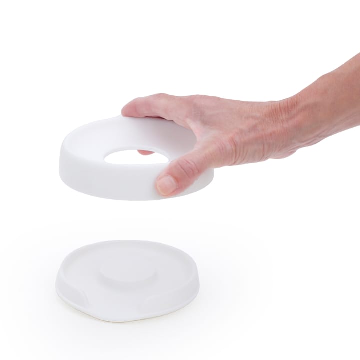 Jabonera con drenaje oculto silicona medium, blanco Bosign