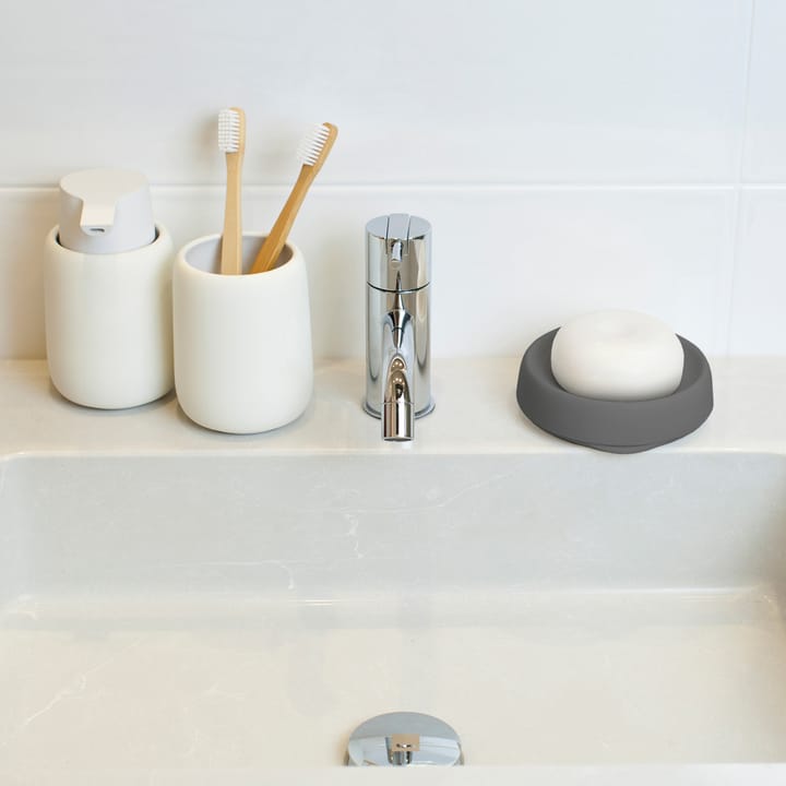 Jabonera con drenaje oculto silicona medium, Grafito Bosign