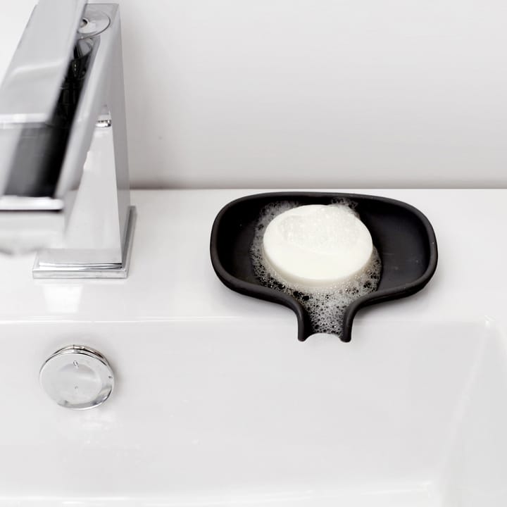 Jabonera con drenaje Soap Saver Flow small, Negro Bosign
