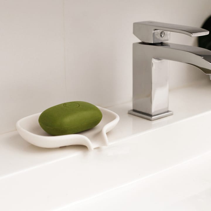 Jabonera silicona con pico para goteo, blanco Bosign