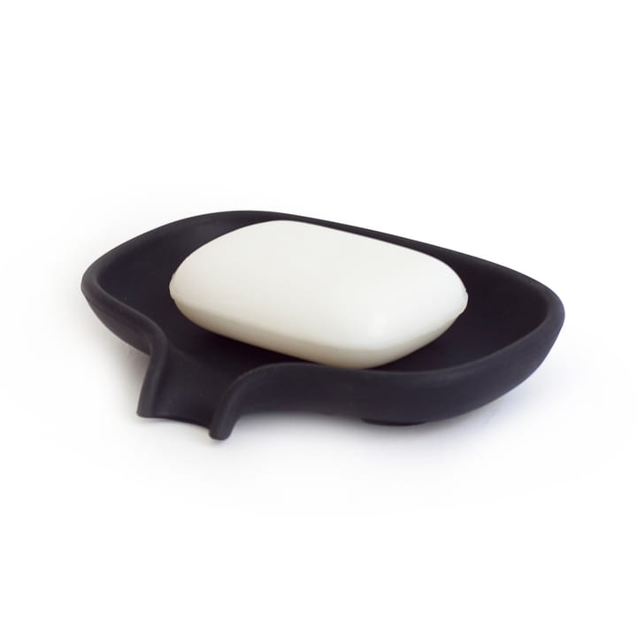 Jabonera silicona con pico para goteo, negro Bosign