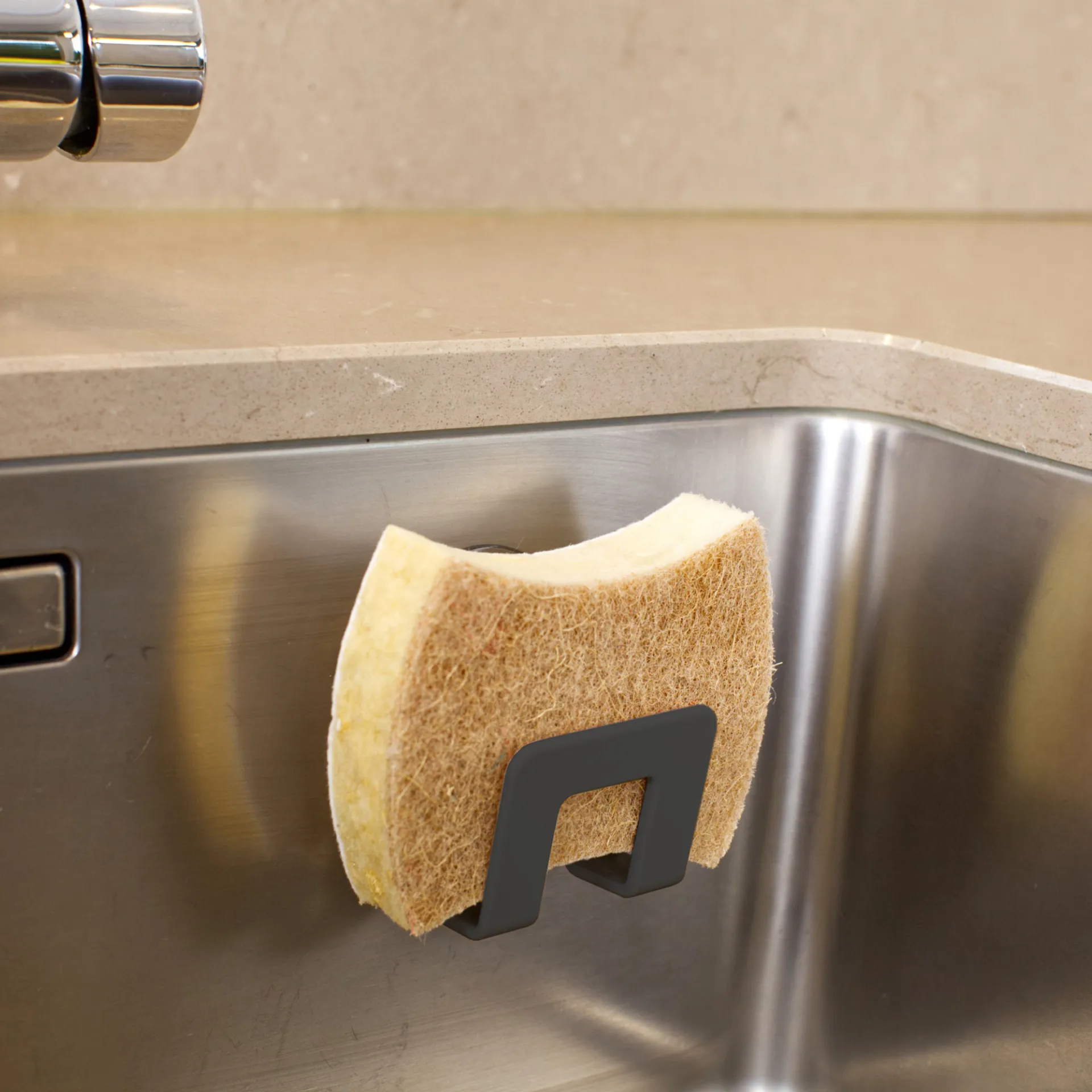 Soporte para esponja de cocina con ventosa Bosign, Gris grafito Bosign