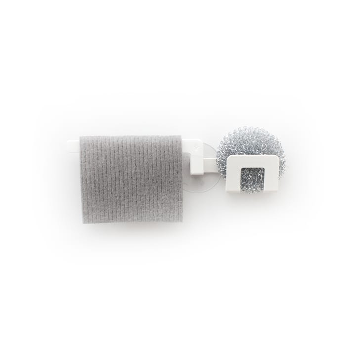 Soporte para paño de cocina y esponja con ventosa, Blanco Bosign