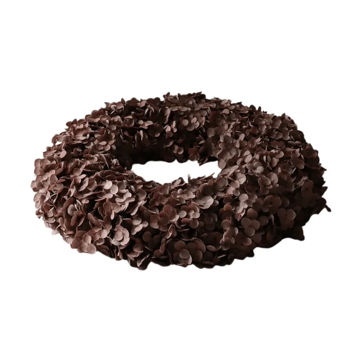 Corona de flores Hortensia Wreath - Brown, 40 cm - Botané