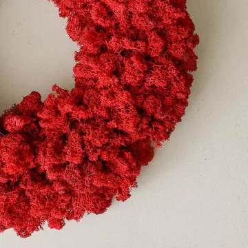 Corona de musgo Moss Wreath - Red, Ø40 cm - Botané