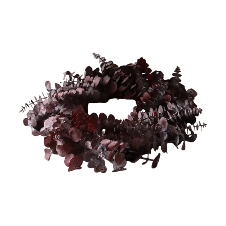 Corona Eucalyptus Wreath - Dark red, Ø40 cm - Botané