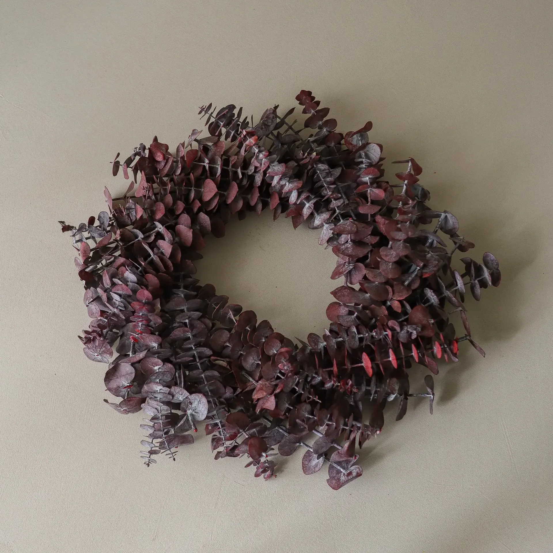 Corona Eucalyptus Wreath, Dark red, Ø40 cm Botané