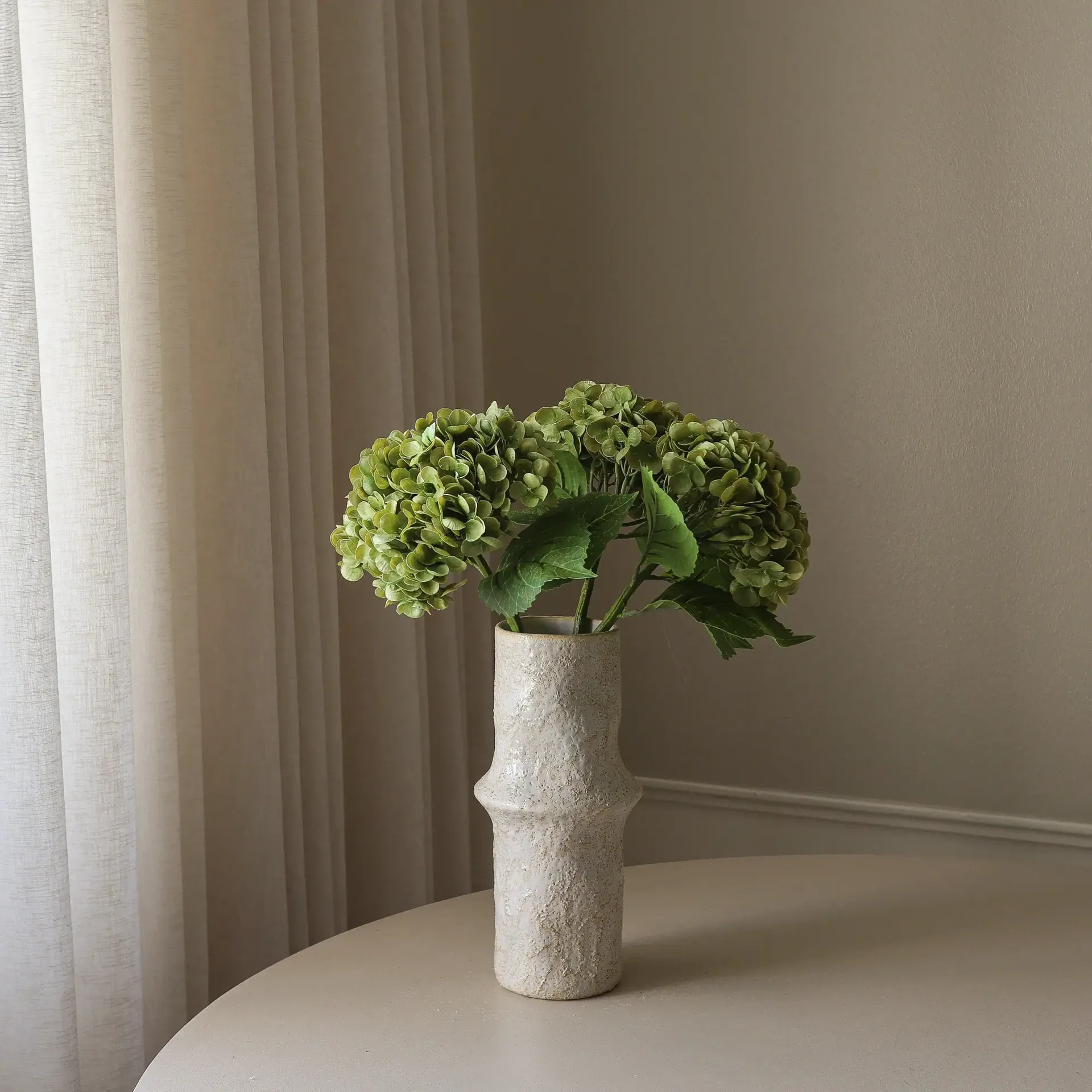 Flor artificial de hortensia, Moss green, 51 cm, 1 ud. Botané