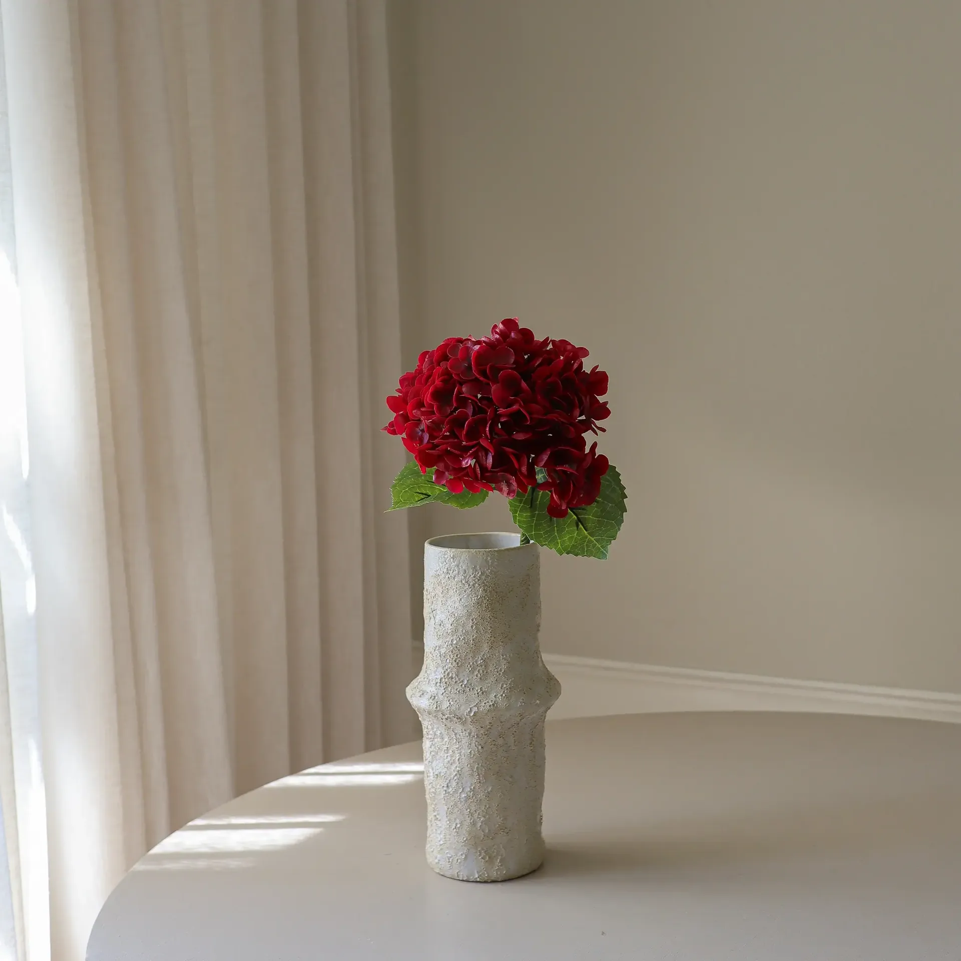 Flor artificial de hortensia, Red, 51 cm, 1 ud. Botané