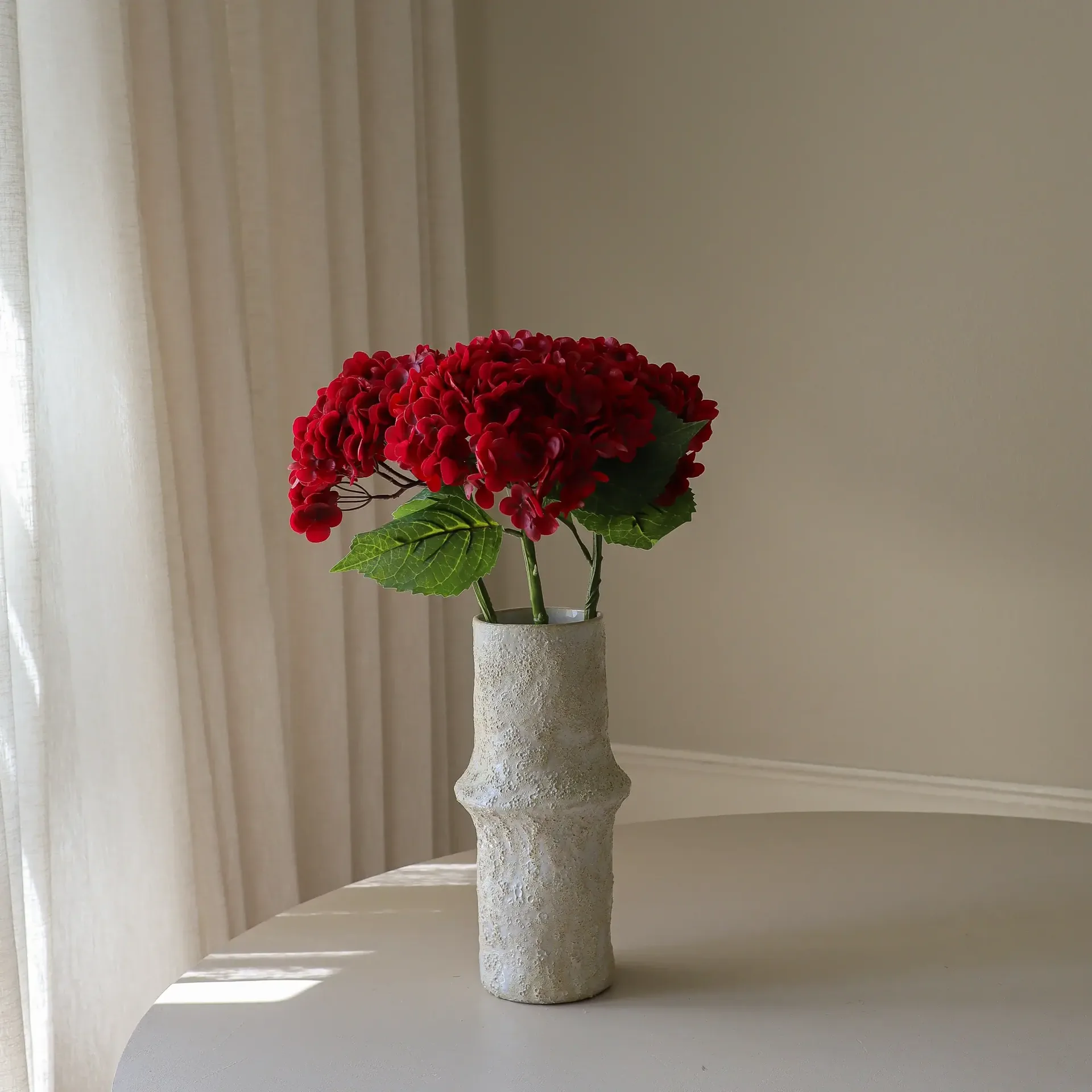 Flor artificial de hortensia, Red, 51 cm, 1 ud. Botané
