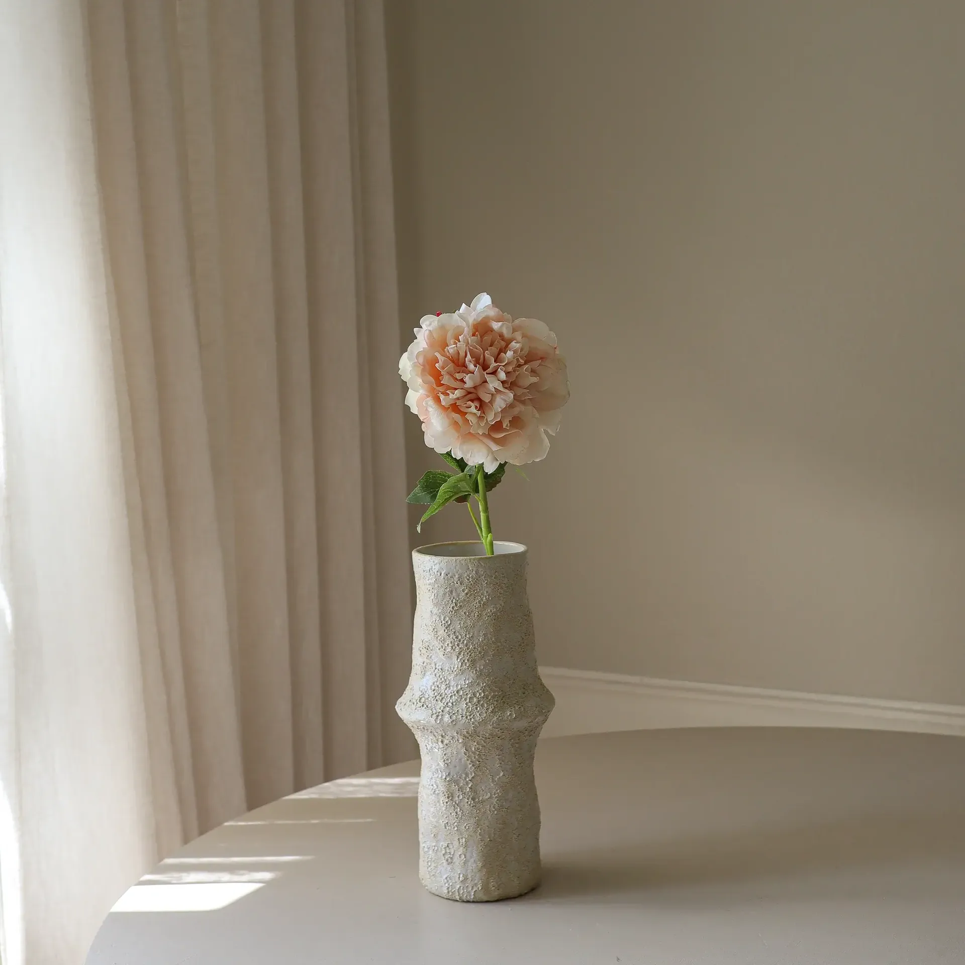 Flor artificial de peonía, Light pink, 56 cm, 1 ud. Botané