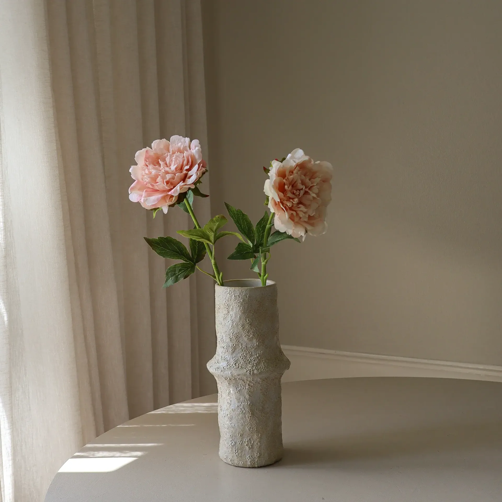 Flor artificial de peonía, Light pink, 56 cm, 1 ud. Botané
