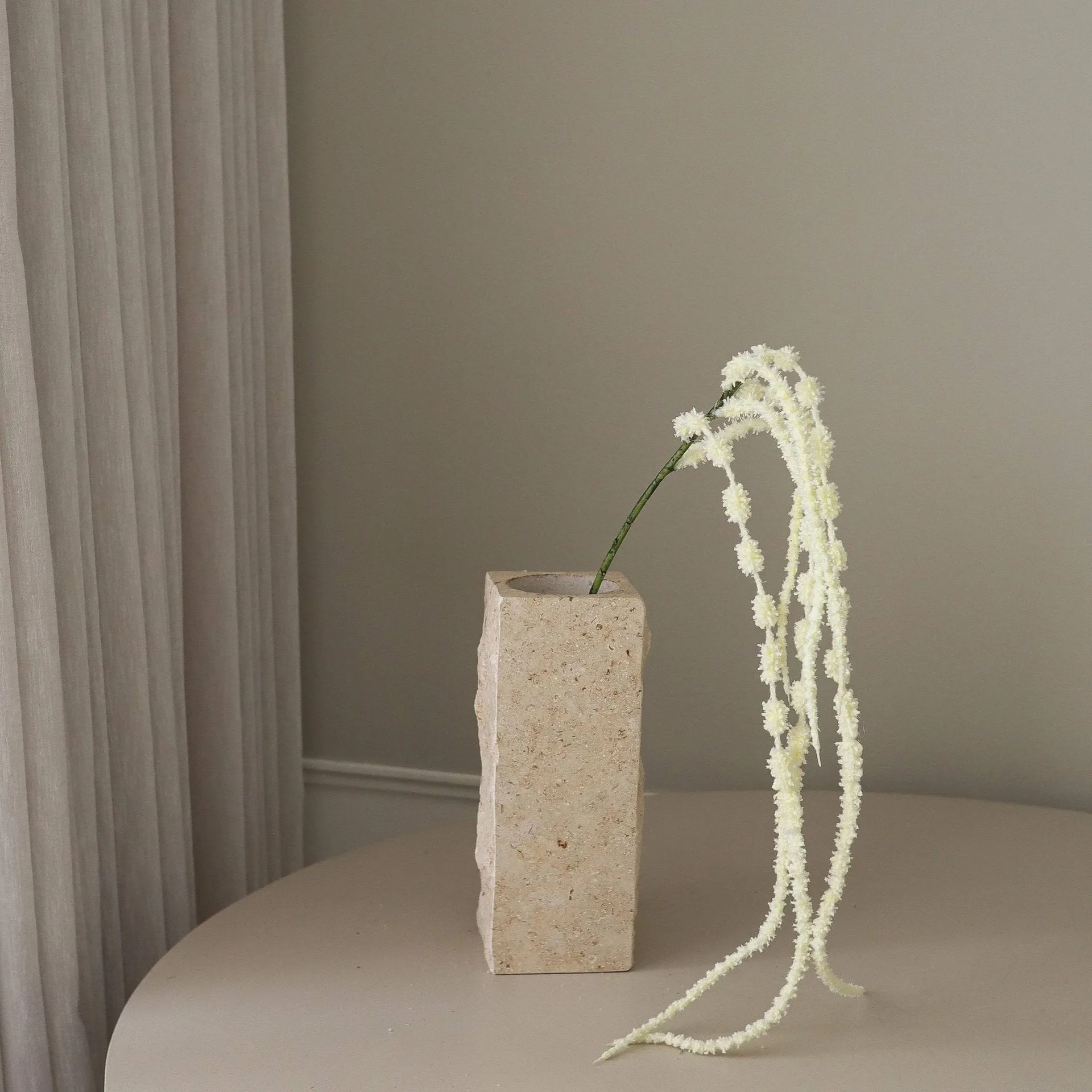 Flor sintética Amaranto colgante, Blanco, 112 cm Botané