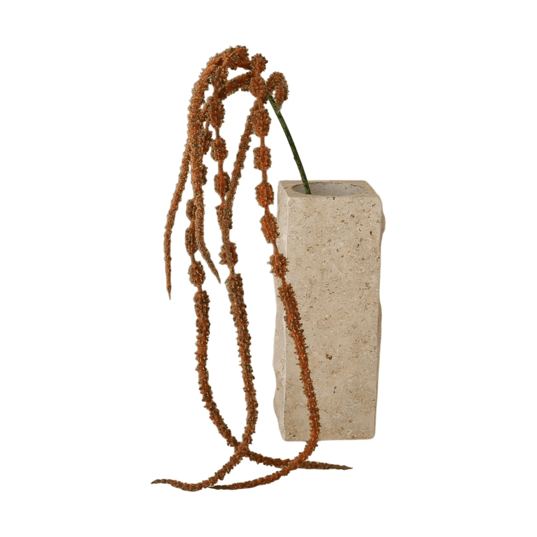 Flor sintética Amaranto colgante, Marrón, 112 cm Botané
