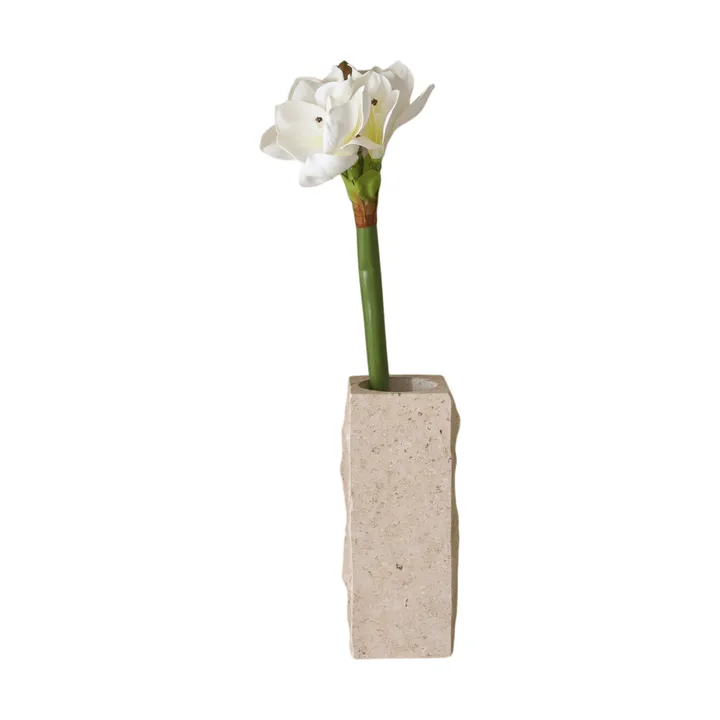 Flor sintética Amaryllis - Blanco, 73 cm - Botané