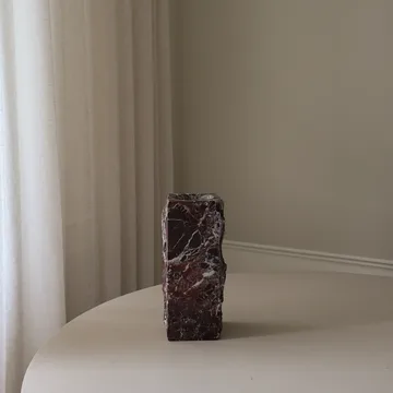 Jarrón de mármol Rosso Levanto Edge - Medium, 30 cm - Botané