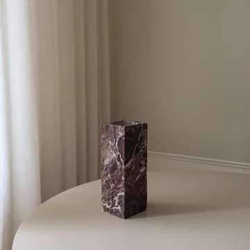 Jarrón de mármol Rosso Levanto Edge - Medium, 30 cm - Botané