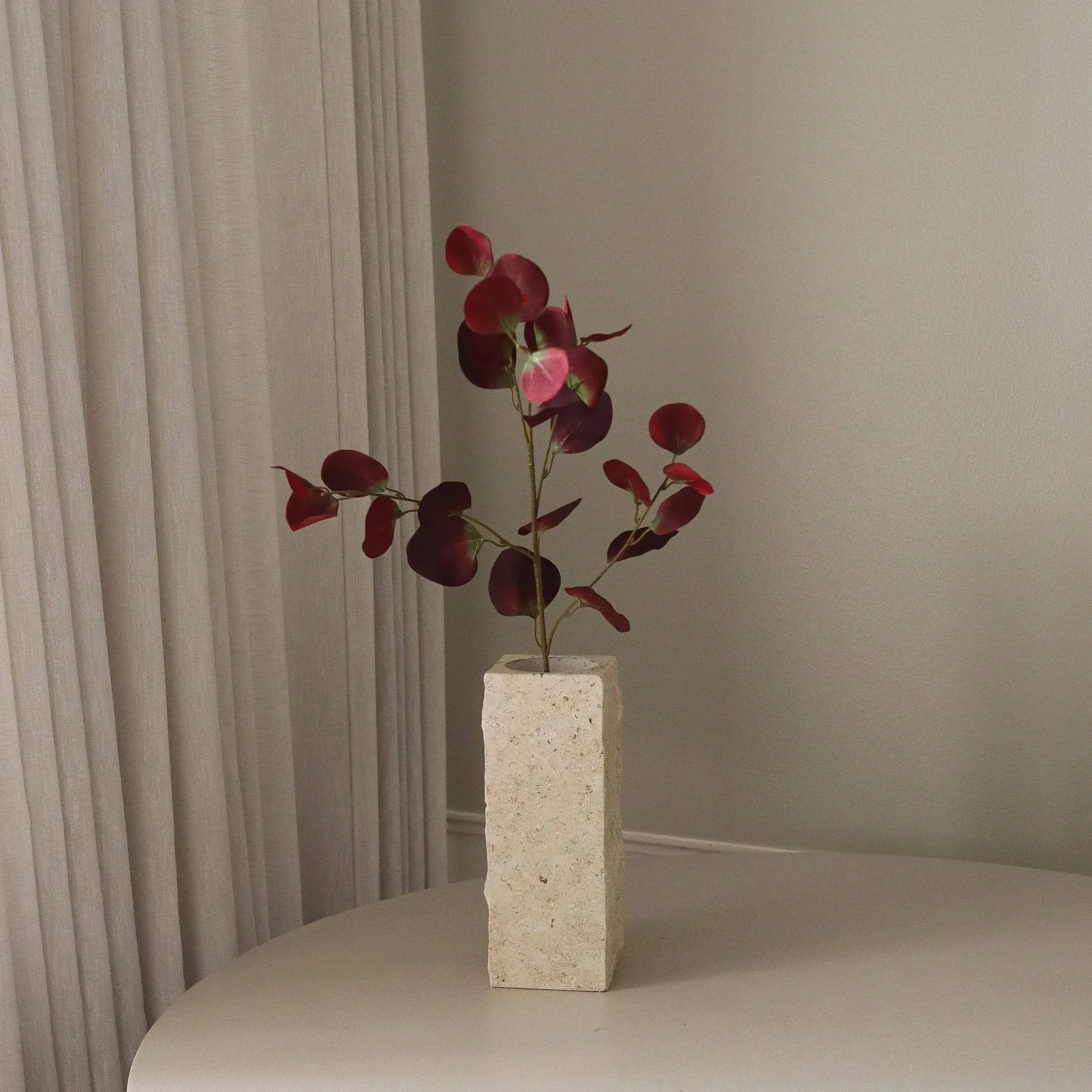 Rama artificial Eucalipto, Burdeos, 84 cm Botané